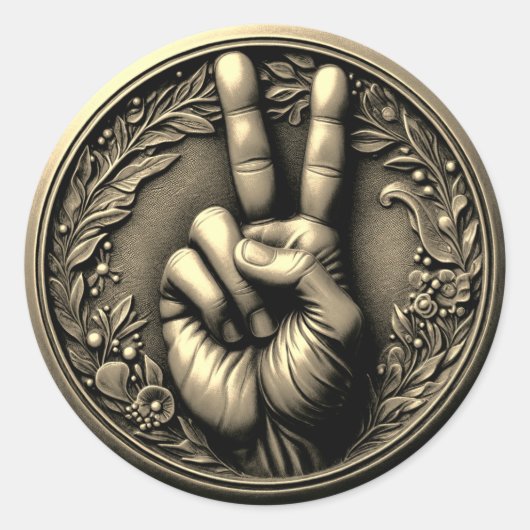 Sticker Rond Paix (Devant)