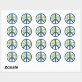 Sticker Rond Paix (Feuille)