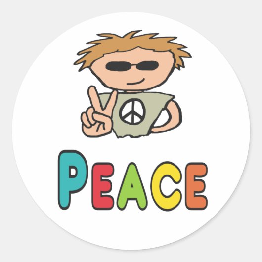 Sticker Rond Paix (Devant)