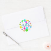 Sticker Rond Paix (Enveloppe)