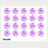 Sticker Rond paix2 (Feuille)