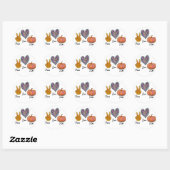 Sticker Rond Paix amour chute (Feuille)