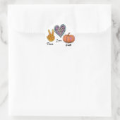 Sticker Rond Paix amour chute (Sac)