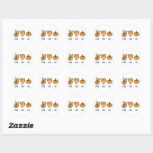 Sticker Rond Paix amour chute (Feuille)