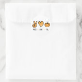Sticker Rond Paix amour chute (Sac)
