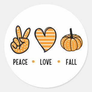 Sticker Rond Paix amour chute