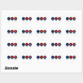 Sticker Rond Paix amour Corée (Feuille)