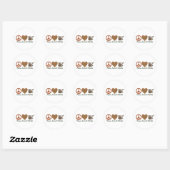 Sticker Rond Paix, amour et fentes (Feuille)