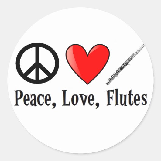 Sticker Rond Paix, amour et lueurs (Devant)