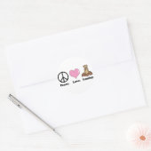 Sticker Rond paix amour marmottes (Enveloppe)