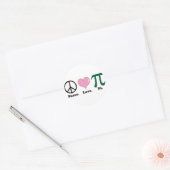 Sticker Rond paix amour pi (Enveloppe)