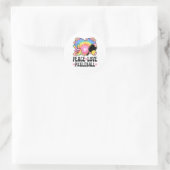 Sticker Rond Paix Amour Pickleball (Sac)