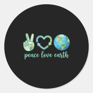 Sticker Rond Paix amour terre éco amical nature journée de la t