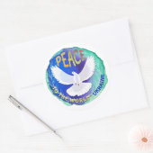 Sticker Rond Paix au monde - Ukraine (Enveloppe)