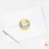 STICKER ROND PAIX & BONHEUR (Enveloppe)
