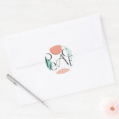 Sticker Rond Paix colorée audacieuse  (Enveloppe)