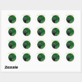 Sticker Rond Paix d'Affenpinscher (Feuille)