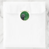 Sticker Rond Paix d'Affenpinscher (Sac)