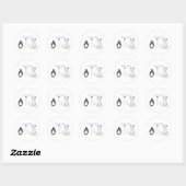 Sticker Rond Paix dalmate Sur Terre (Feuille)