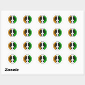Sticker Rond Paix dans Cote Divoire (Feuille)