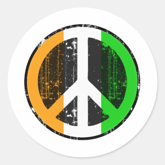 Sticker Rond Paix dans Cote Divoire (Devant)