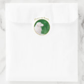 Sticker Rond Paix de Kuvasz (Sac)