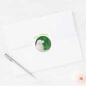 Sticker Rond Paix de Kuvasz (Enveloppe)