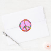 Sticker Rond Paix de l'énergie des fleurs | rose pâle (Enveloppe)
