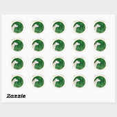 Sticker Rond Paix de Saluki (Feuille)