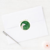 Sticker Rond Paix de Saluki (Enveloppe)