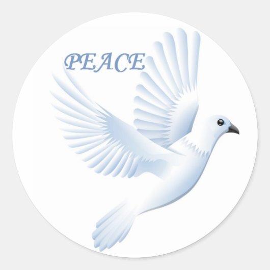 STICKER ROND PAIX DOVE (Devant)