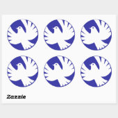 STICKER ROND PAIX DOVE (Feuille)