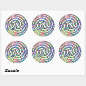 Sticker Rond Paix du cercle spiral (Feuille)