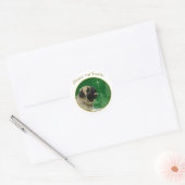 Sticker Rond Paix du Mastiff (fawn) (Enveloppe)