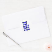 Sticker Rond Paix en langues étrangères Coeurs noirs bleus (Enveloppe)