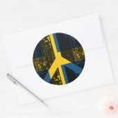 Sticker Rond Paix en Suède (Enveloppe)