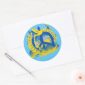 Sticker Rond Paix en Ukraine (Enveloppe)