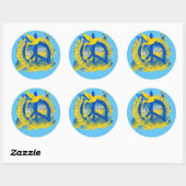 Sticker Rond Paix en Ukraine (Feuille)
