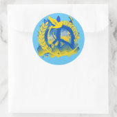 Sticker Rond Paix en Ukraine (Sac)