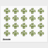 Sticker Rond Paix en vert (Feuille)