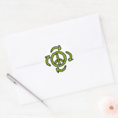 Sticker Rond Paix en vert (Enveloppe)