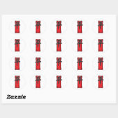 Sticker Rond Paix et Amour ! (Feuille)