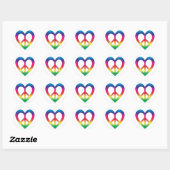 Sticker Rond Paix et amour (Feuille)