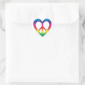 Sticker Rond Paix et amour (Sac)
