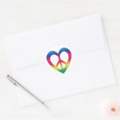 Sticker Rond Paix et amour (Enveloppe)