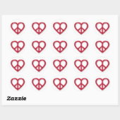 Sticker Rond Paix et amour (Feuille)