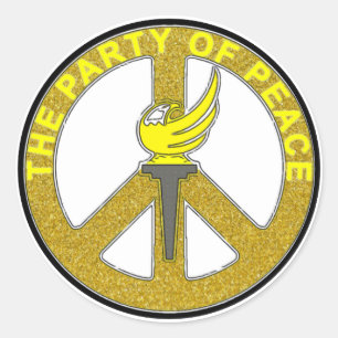 Sticker Rond Paix et coopération