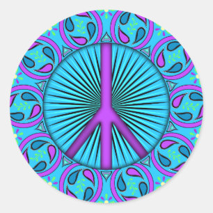 Sticker Rond Paix ~ Feuille