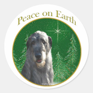 Sticker Rond Paix irlandaise Wolfhound