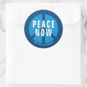 Sticker Rond Paix maintenant (Sac)